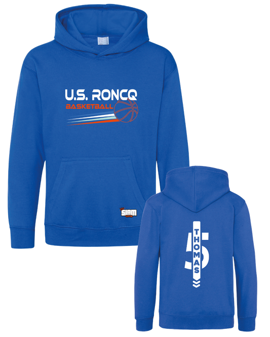Sweat à capuche U.S. Roncq - 100% coton - Personnaliseable