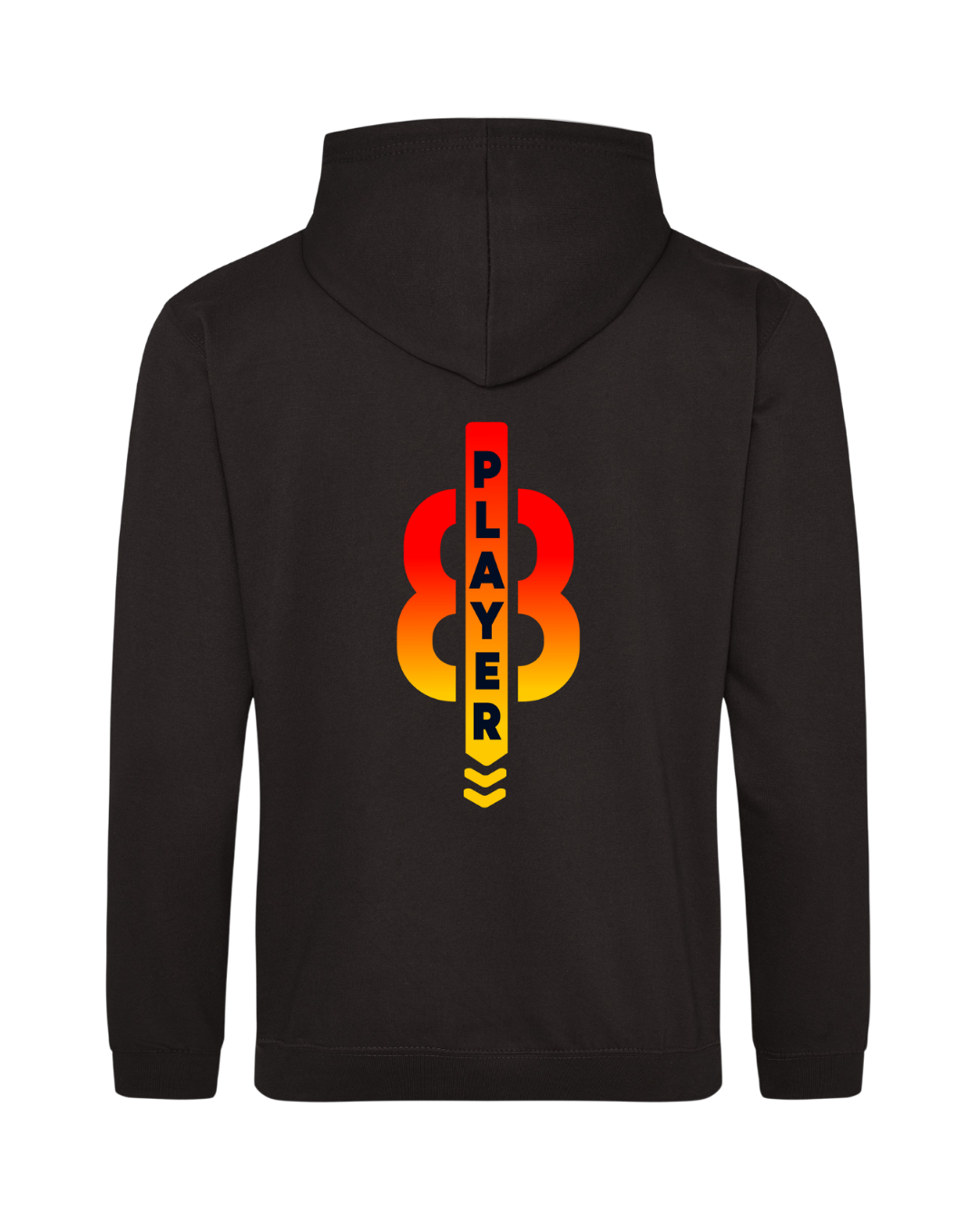 Sweat à capuche zippé PPN noir - 100 % coton - Personnalisable