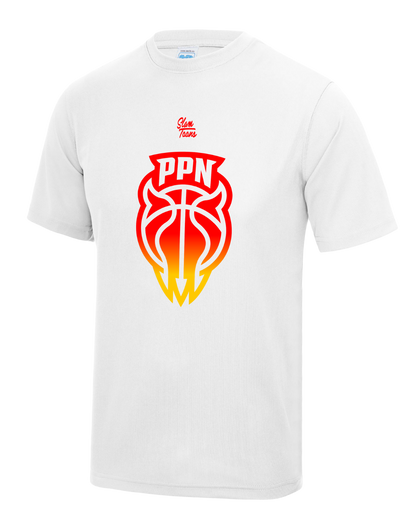 T-shirt PPN blanc - 100 % polyester - Personnalisable