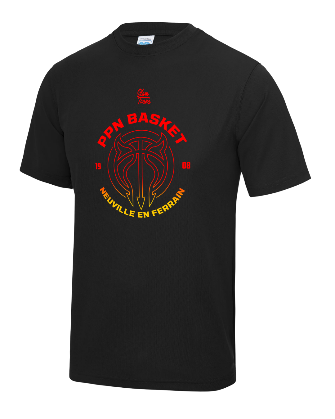 T-shirt PPN noir - 100 % polyester - Personnalisable