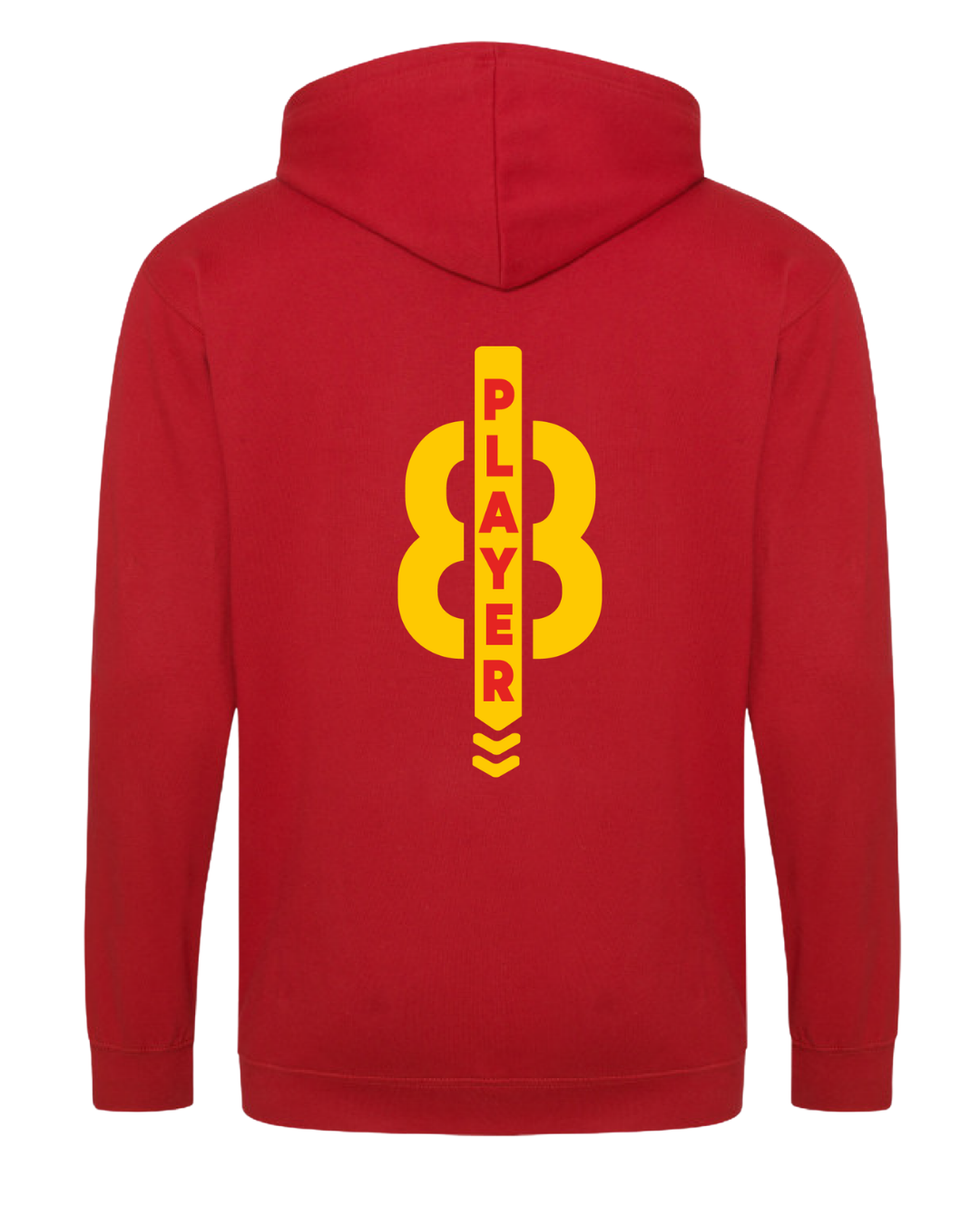 Sweat à capuche zippé PPN rouge - 100 % coton - Personnalisable