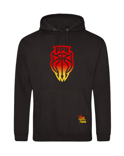 Sweat à capuche logo PPN noir - 100 % coton - Personnalisable
