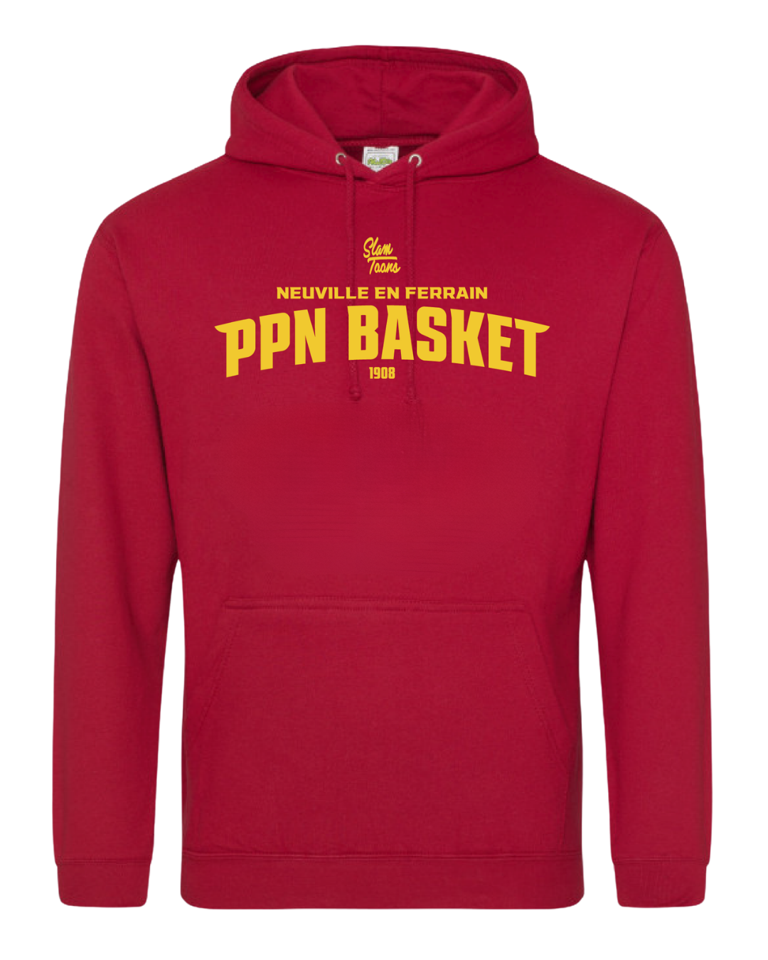 Sweat à capuche PPN Basket - 100 % coton - Personnalisable