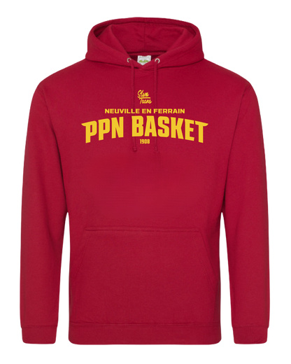 Sweat à capuche PPN Basket - 100 % coton - Personnalisable