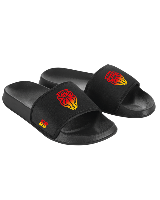 Claquettes PPN noires personnalisées aux couleurs du club